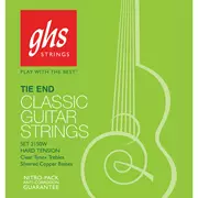 Cuerdas clásicas de guitarra GHS, alta tensión, extremo recto