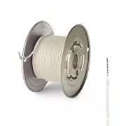 Alambre de empuje trenzado Vintage Core - 50 pies, blanco