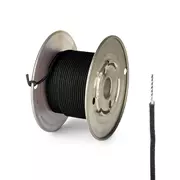 Alambre a presión trenzado Vintage Core - 50 pies, negro