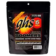 Boomers de guitarra eléctrica GHS, paquete de 6-Pack, extraligera, 9 - 42