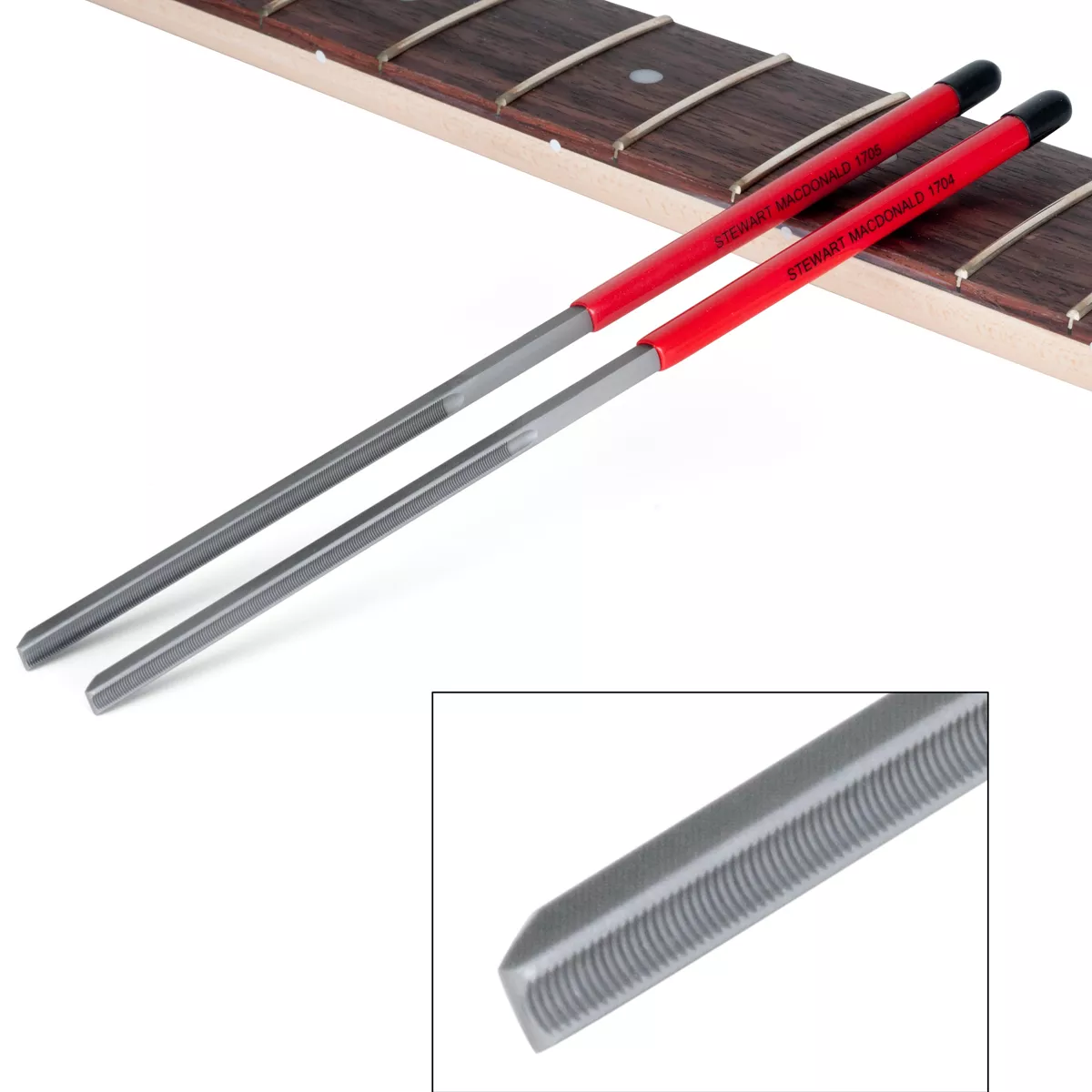 Limas cóncavas para extremos de trastes Limas cóncavas para extremos de trastes