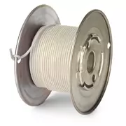 Alambre a presión de núcleo sólido vintage - 50 pies, blanco, calibre 20