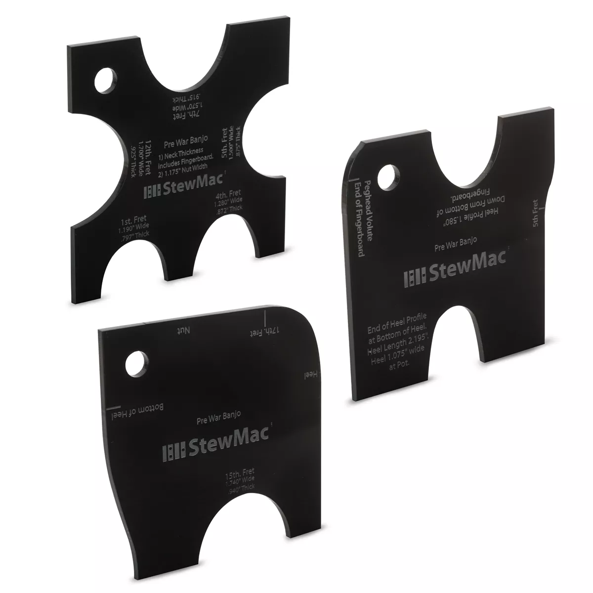 Plantillas para moldear el cuello para Banjo Plantillas para moldear el cuello para Banjo