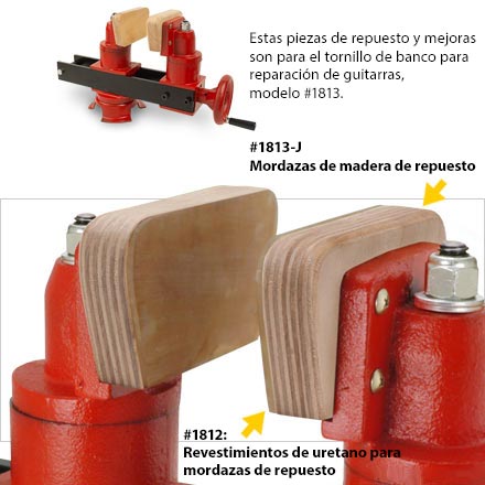 Piezas de repuesto para tornillo de banco de reparación de guitarra