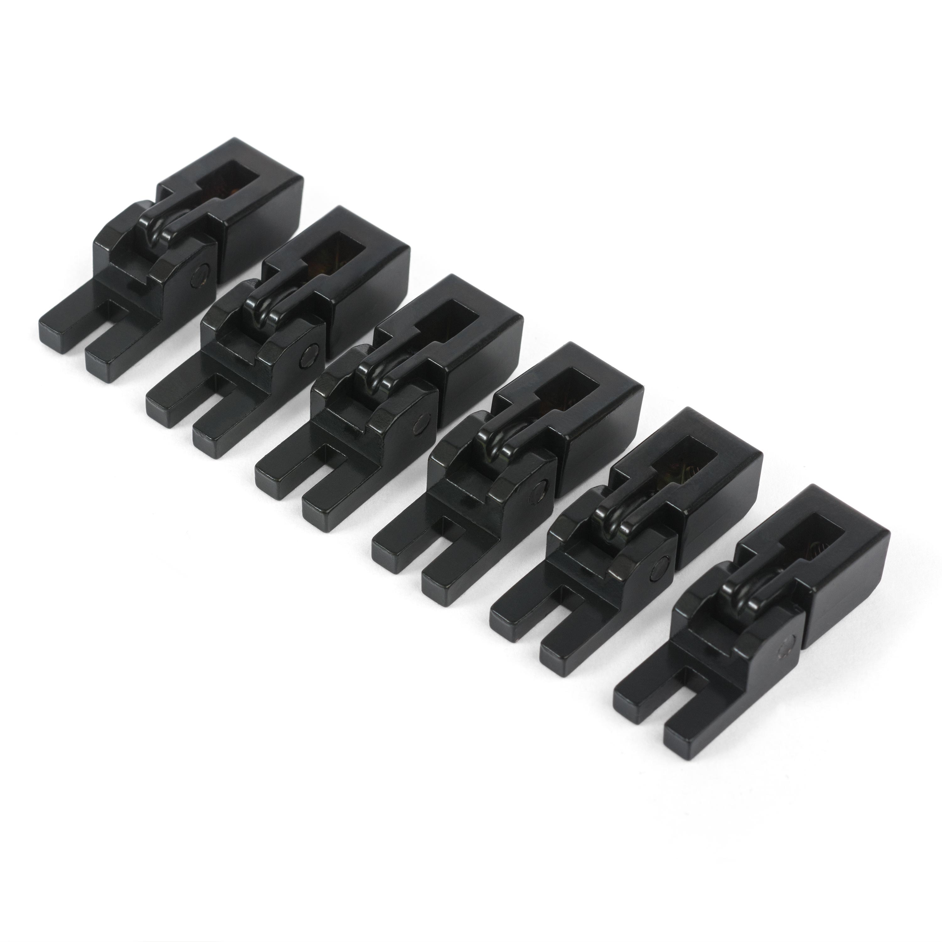 Sillones de puente de la serie especial Floyd Rose, negros, juego de 6