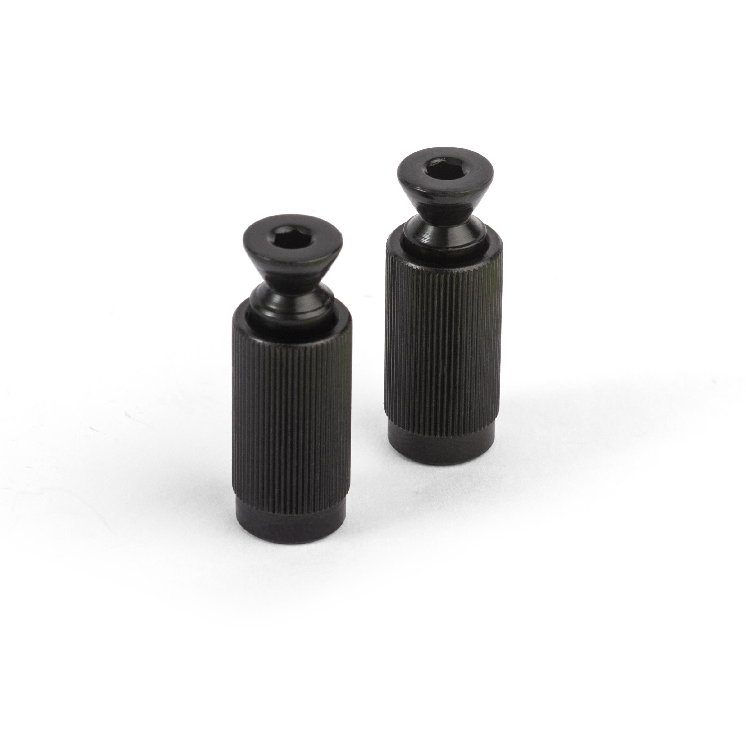 Pernos e insertos de montaje para puente Floyd Rose, negro, juego de 2