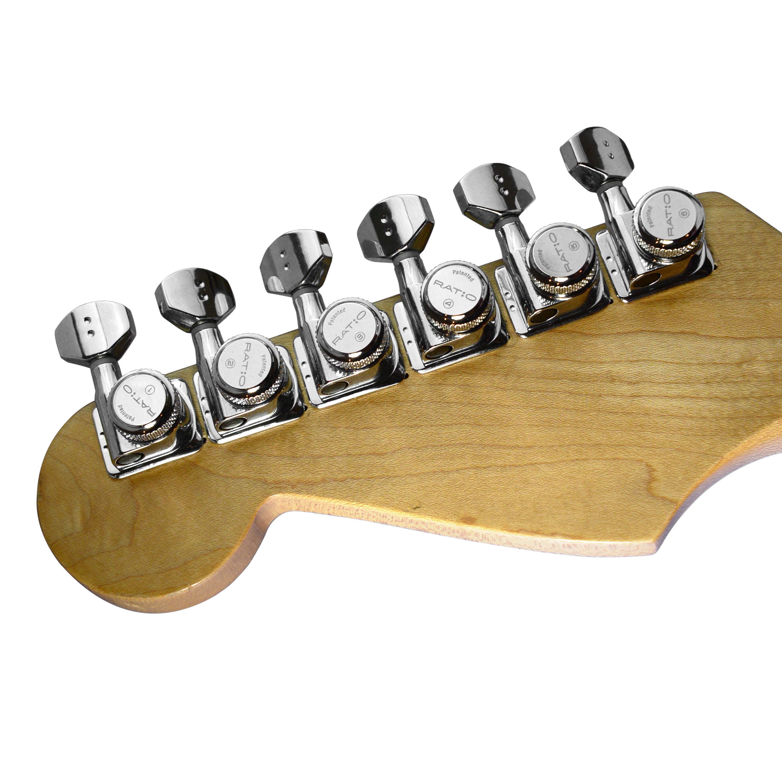 Clavijas de afinación Graph Tech Ratio 6 en línea con bloqueo para guitarra eléctrica