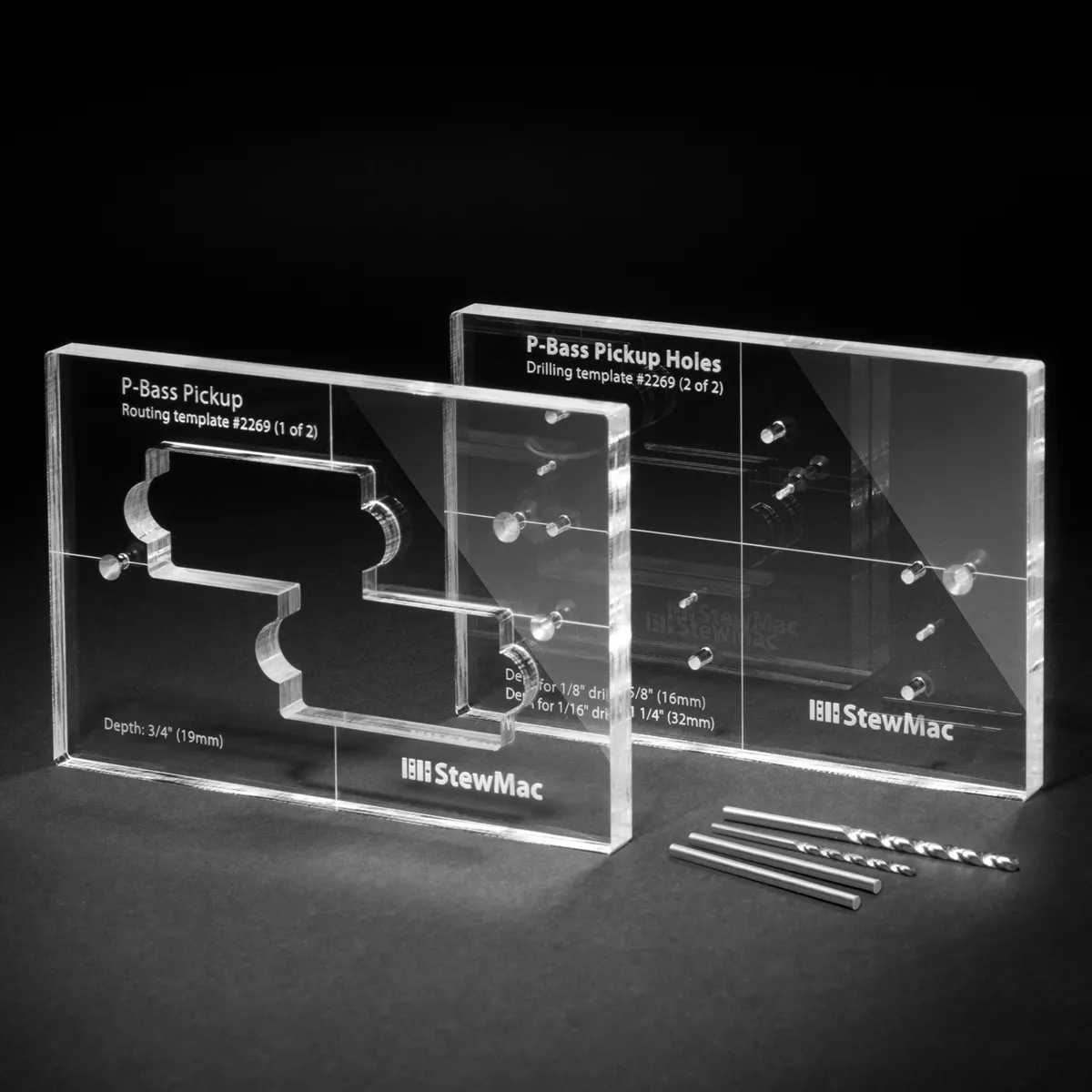 Plantillas de enrutamiento de recogida para P-Bass Plantillas de enrutamiento de recogida para P-Bass
