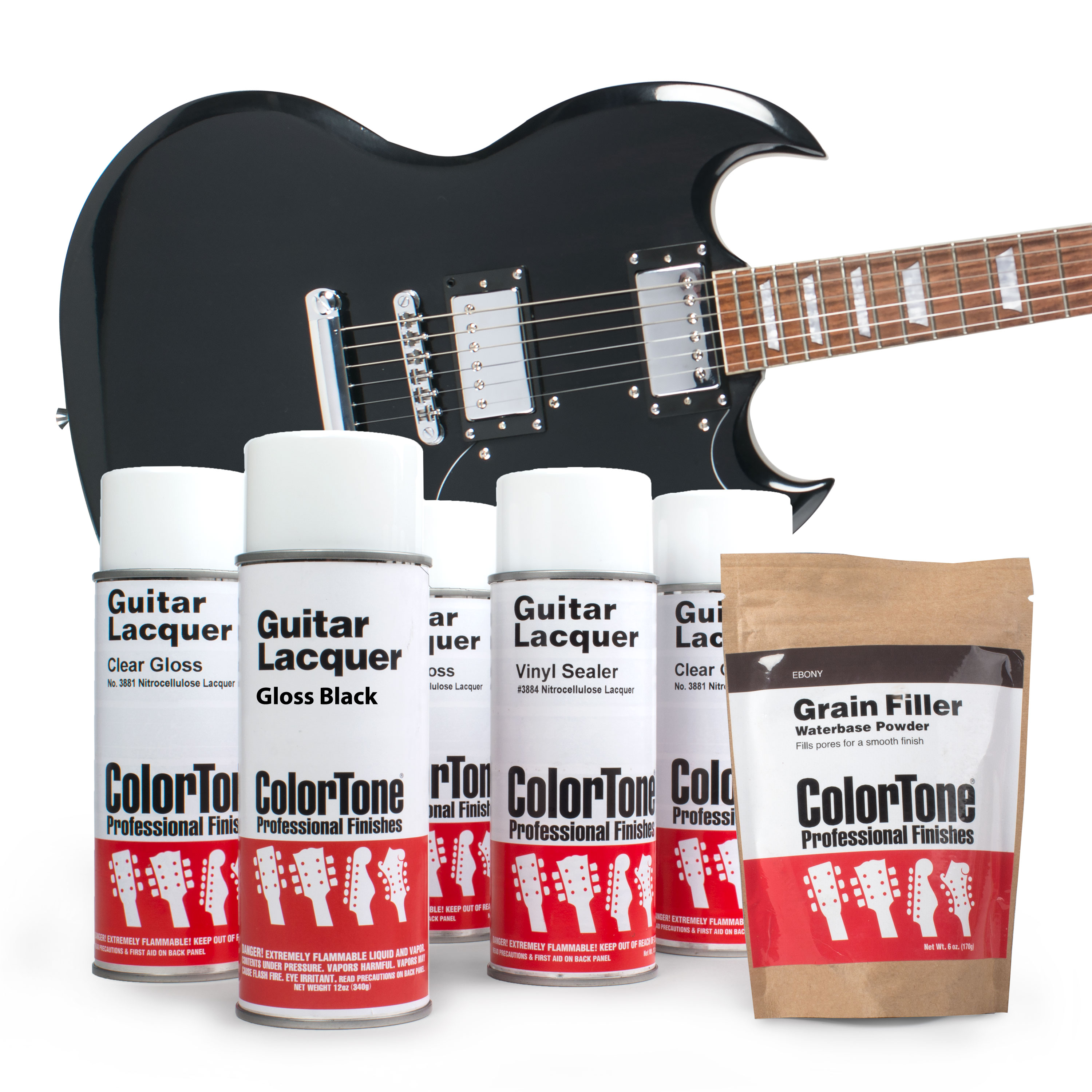 Juego de acabados en aerosol ColorTone Black Gloss Juego de acabados en aerosol ColorTone Black Gloss