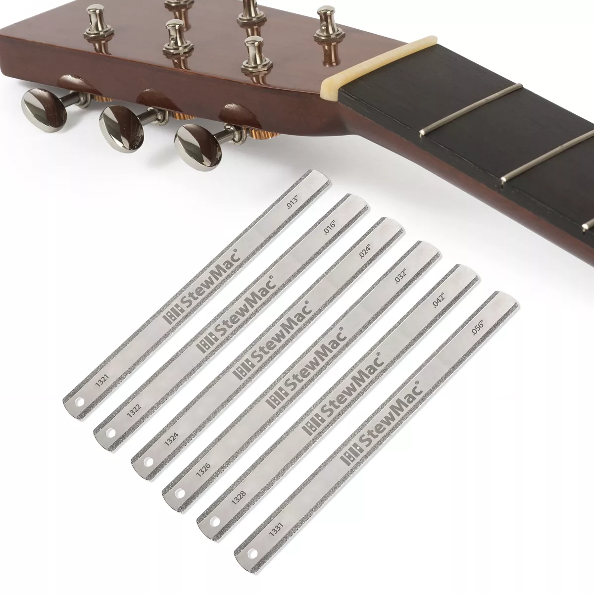 Limas calibradas para ranuras de cejuela DiamondCut™, juego para guitarra acústica Limas calibradas para ranuras de cejuela DiamondCut™, juego para guitarra acústica