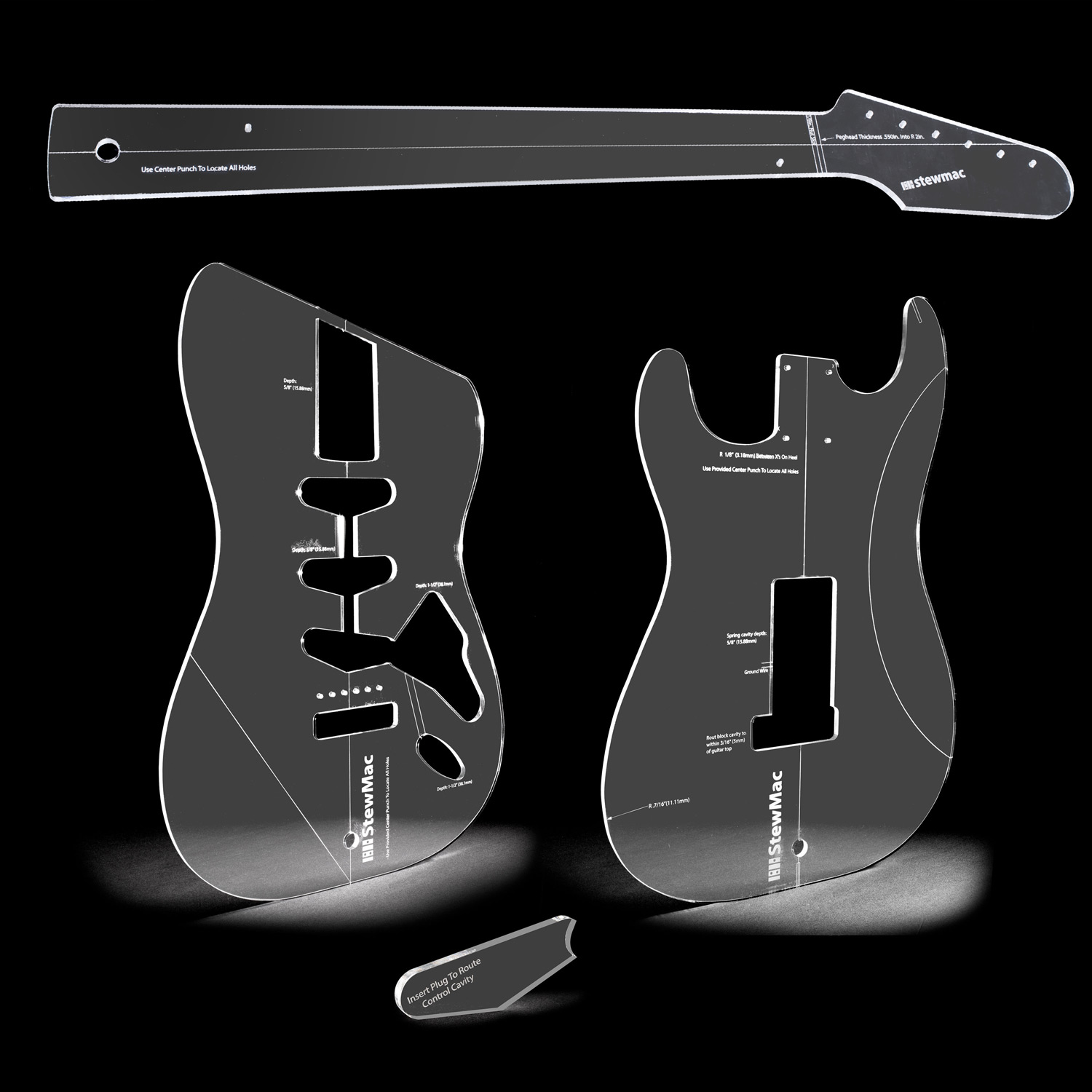 Plantilla de fresado para Strat vintage Plantilla de fresado para Strat vintage