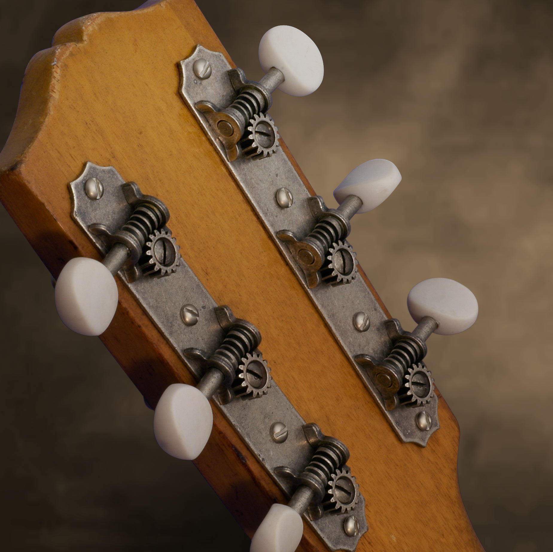 Clavijas Golden Age de restauración para guitarra con pala maciza y base con Scallop-end