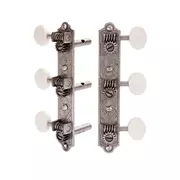 Golden Age Restoration clavijeros para guitarra de pala ranurada - Extremo de campana grabado, níquel relic