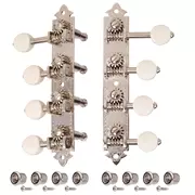 Los clavijeros de mandolina estilo F Golden Age, níquel brillante con perillas de ivoroide