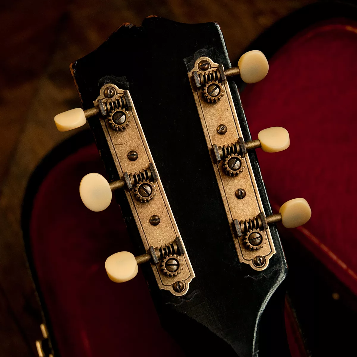 Clavijas de afinación Golden Age de restauración para guitarra con pala maciza y base de extremo tipo campana Clavijas de afinación Golden Age de restauración para guitarra con pala maciza y base de extremo tipo campana