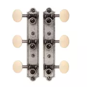 Los clavijeros restauradores Golden Age para guitarra de pala maciza con extremo de campana, níquel relic