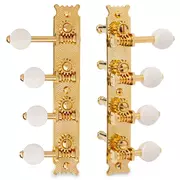 Los clavijeros de restauración Golden Age para mandolinas de estilo F con orificio oval, dorados, perillas marfiloides