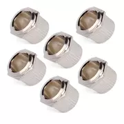 Casquillos para clavijero de estilo vintage, Hex tapered, níquel, juego de 6