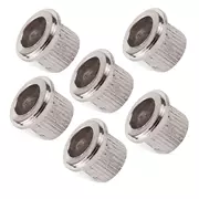 Casquillos de clavijero de estilo vintage, redondo recto, níquel, juego de 6