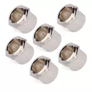 Casquillos de clavijero de estilo vintage, Hex recto, níquel, juego de 6