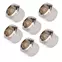 Casquillos de sintonizador de estilo vintage, Hex rectos, níquel, juego de 6 Casquillos de sintonizador de estilo vintage, Hex rectos, níquel, juego de 6