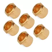 Casquillos para clavijero de estilo vintage, Hex rectos, dorado, juego de 6