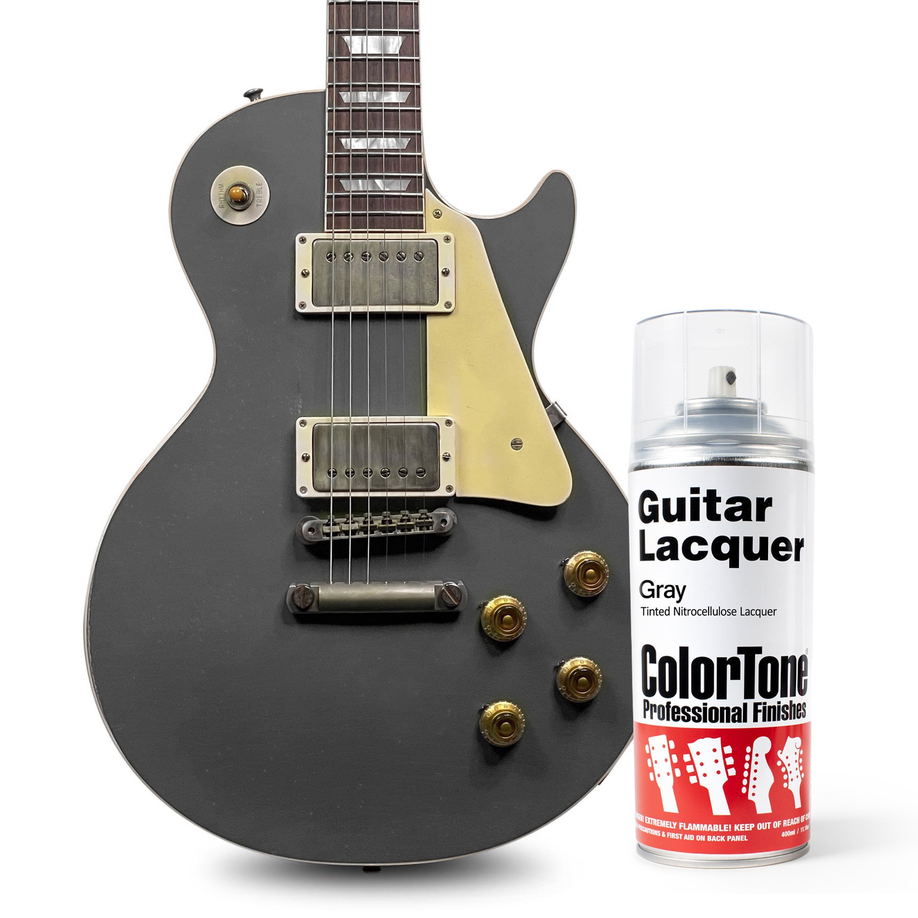 Laca en aerosol ColorTone para guitarra, Gray