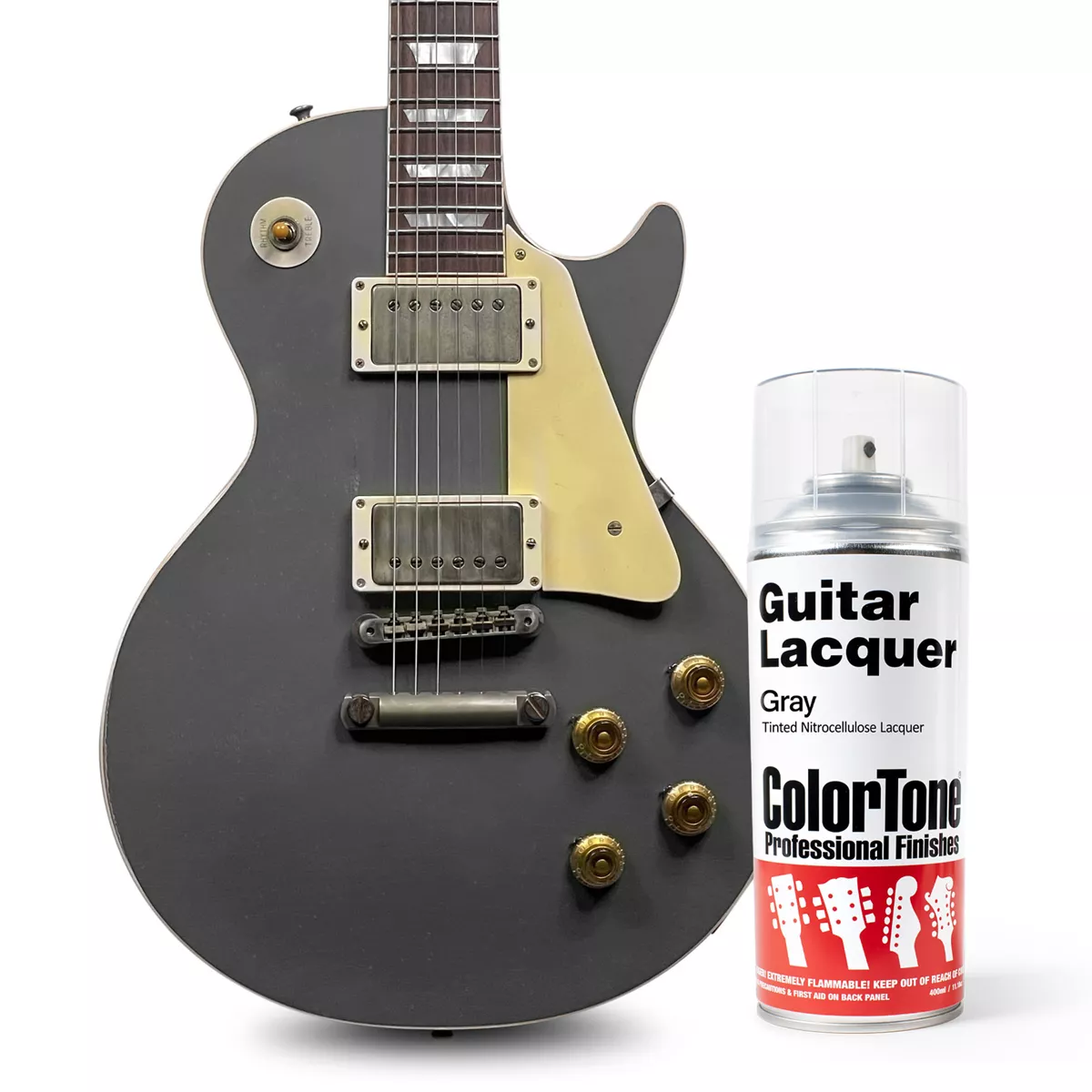 Laca en aerosol ColorTone para guitarra, Gray Laca en aerosol ColorTone para guitarra, Gray