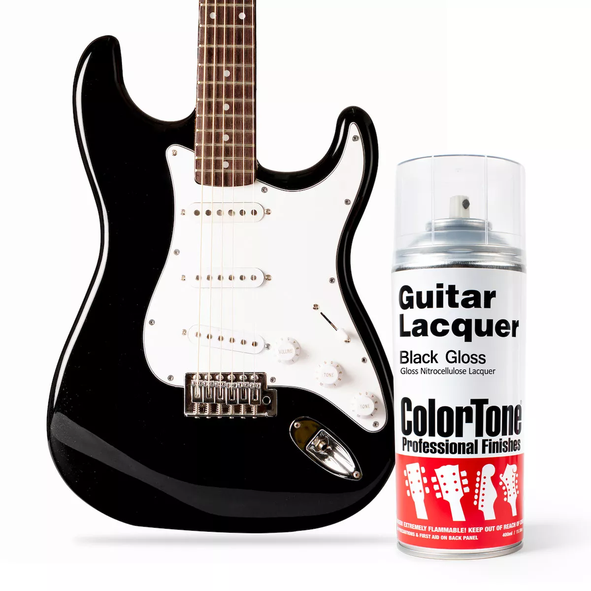 Laca en aerosol ColorTone para guitarra, Black Gloss Laca en aerosol ColorTone para guitarra, Black Gloss
