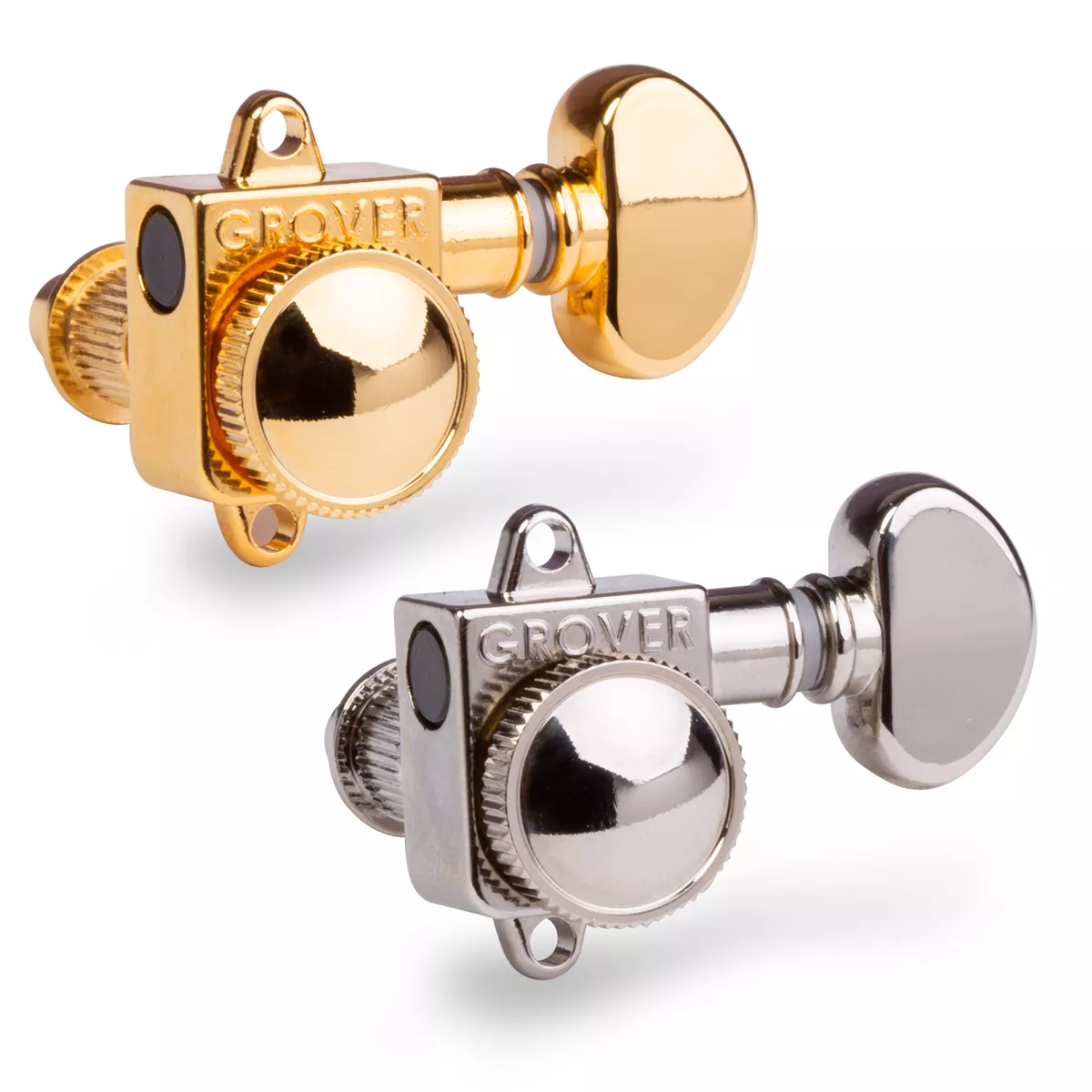 Clavijas de afinación Grover Roto-Grip Rotomatics con bloqueo (Serie 505F), 6 en línea Clavijas de afinación Grover Roto-Grip Rotomatics con bloqueo (Serie 505F), 6 en línea