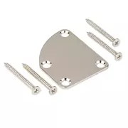 Placa de montaje contorneada para mástil, níquel, con tornillos