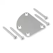 Placa de montaje contorneada para mástil, cromada, con tornillos