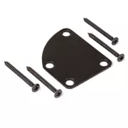 Placa de montaje contorneada para mástil, negra, con tornillos