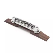 Puente Tune-o-matic para guitarra Archtop, cromo sobre palosanto de India