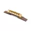 Puente Tune-o-matic para guitarra Archtop, oro sobre madera de rosa indio Puente Tune-o-matic para guitarra Archtop, oro sobre madera de rosa indio