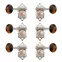 Sintonizadores de guitarra Waverly con perillas Tortoise oscuro para Pala Maciza s, níquel, 3L/3R Sintonizadores de guitarra Waverly con perillas Tortoise oscuro para Pala Maciza s, níquel, 3L/3R