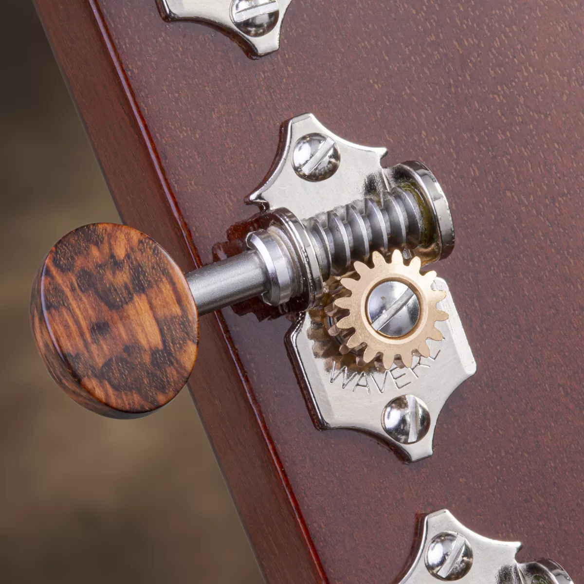 Clavijas de afinación Waverly con perillas de snakewood para palas macizas Clavijas de afinación Waverly con perillas de snakewood para palas macizas