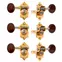 Sintonizadores de guitarra Waverly con perillas de madera de serpiente para cabezas de estribo, dorado, 3L/3R Sintonizadores de guitarra Waverly con perillas de madera de serpiente para cabezas de estribo, dorado, 3L/3R