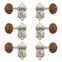 Sintonizadores de guitarra Waverly con perillas Koa para Pala Maciza s, níquel, 3L/3R Sintonizadores de guitarra Waverly con perillas Koa para Pala Maciza s, níquel, 3L/3R