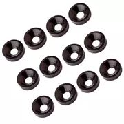 Casquillos de montaje en mástil, Negro, paquete de 12