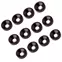 Casquillos de montaje en cuello, negros, paquete de 12 Casquillos de montaje en cuello, negros, paquete de 12