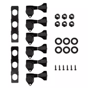Juego de kit de actualización de clavijero de 6-In-Line Hipshot Grip-Lock Open Gear, negro, escalonado