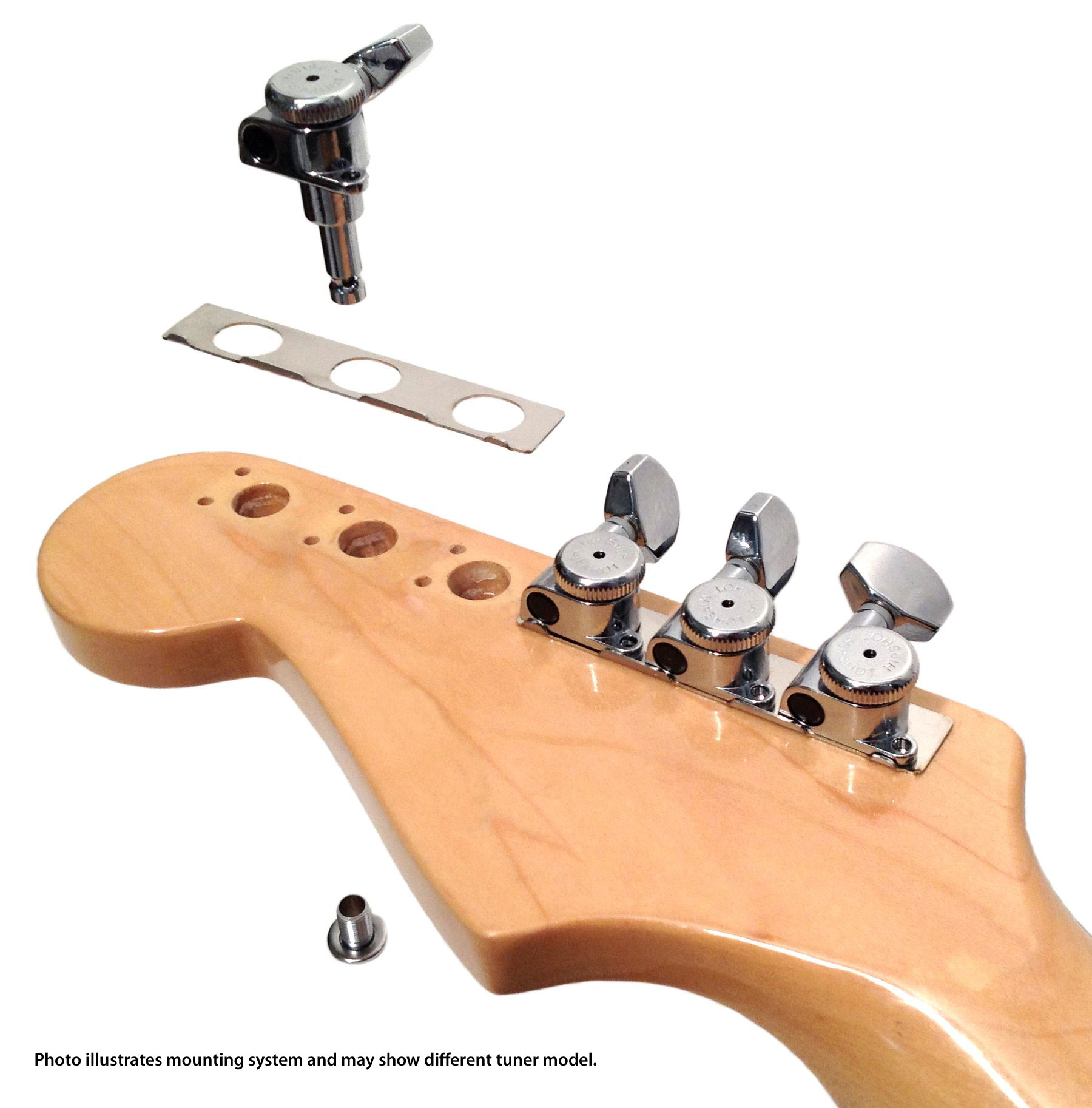 Kit de mejora de clavijas de afinación Hipshot Grip-Lock de engranaje cerrado, 6 en línea