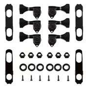 Juego de kit de actualización de clavijero Hipshot Grip-Lock Open Gear 3+3 , negro