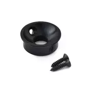 Soporte de placa electrosocket para jack negro satinado
