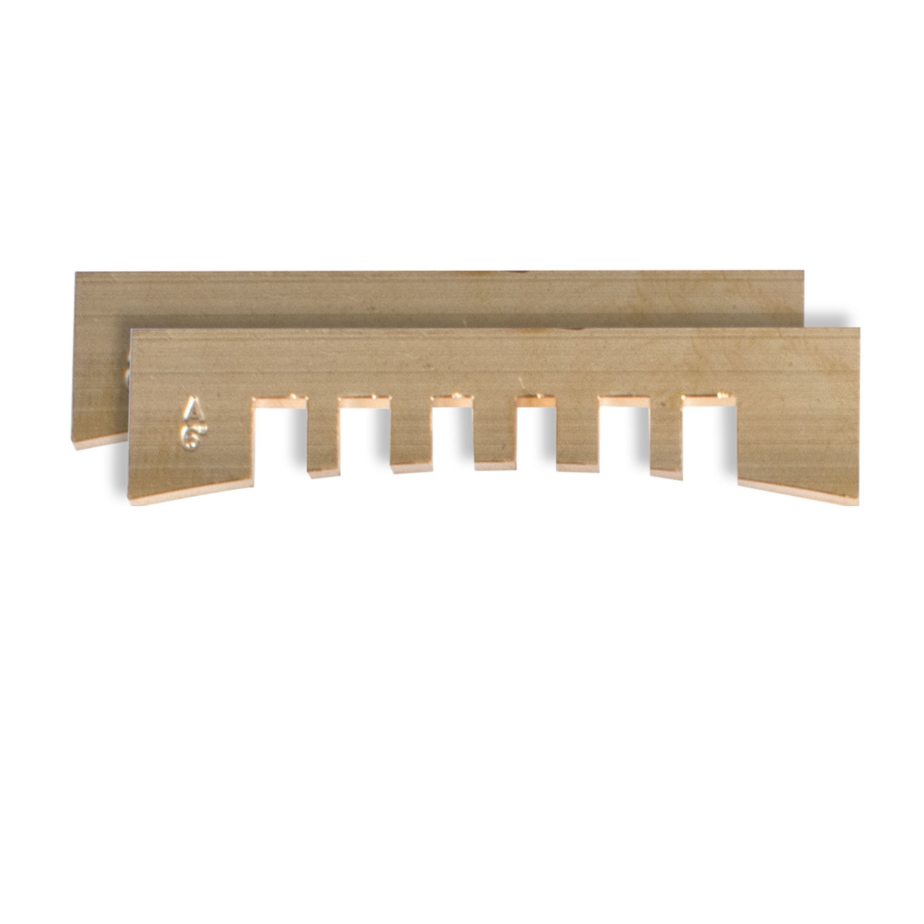 Plaquitas de prensa Fret con muesca, 6