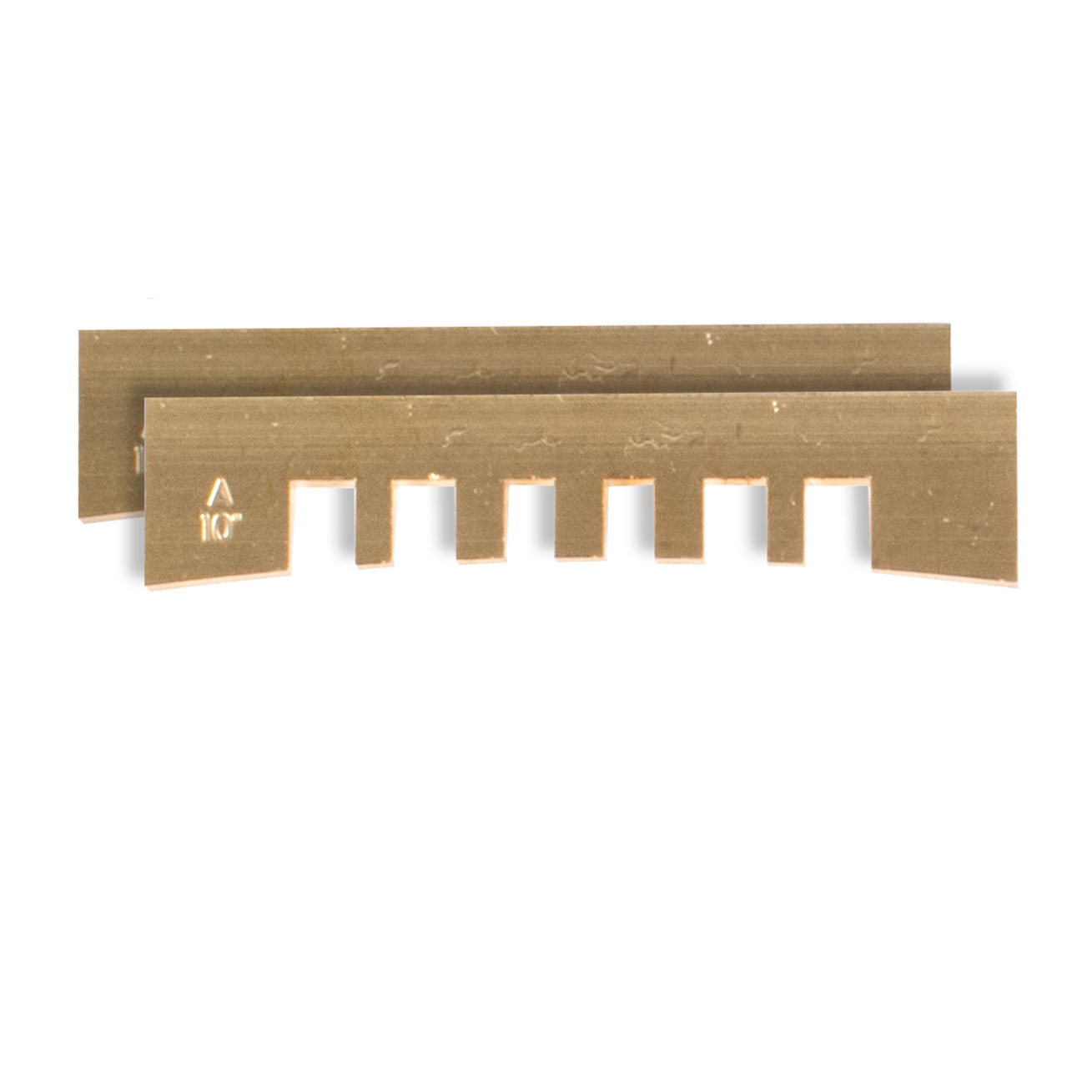 Plaquitas de prensa Fret con muesca, 10