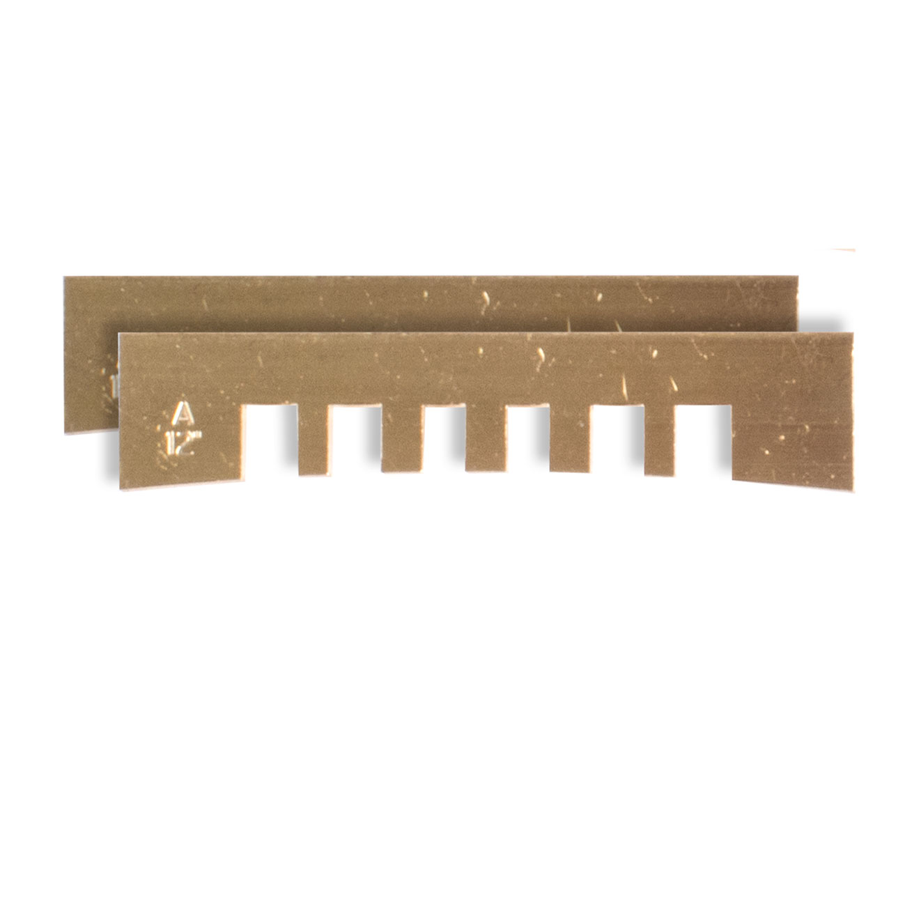 Plaquitas de prensa Fret con muesca, 12