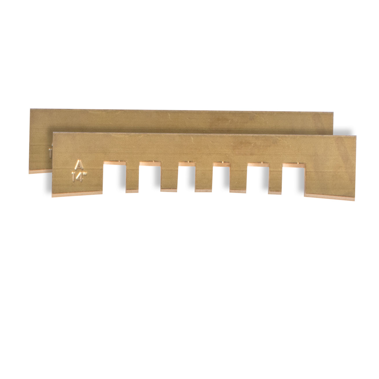 Plaquitas de prensa Fret con muesca, 14