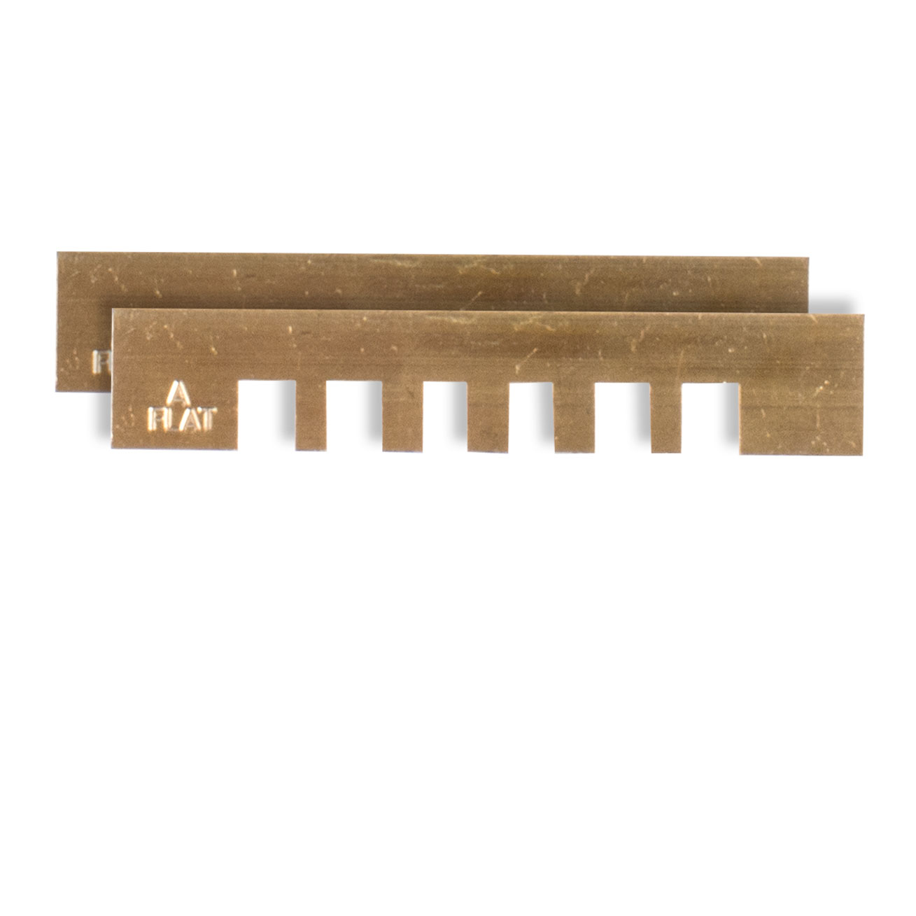 Plaquitas de prensa Fret con muesca, planas, juego de 2